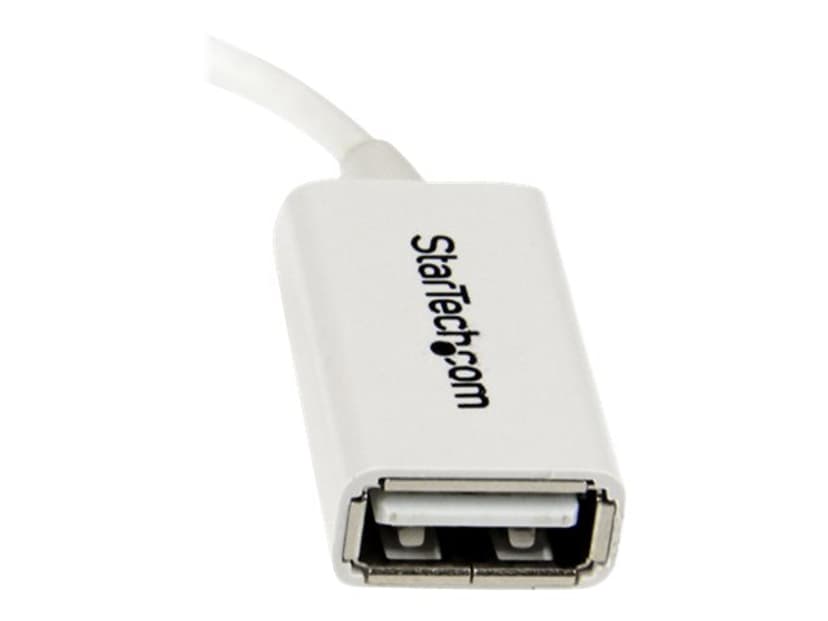 Startech 5in White Micro USB to USB OTG Host Adapter M/F 0.127m Micro-USB B USB A Valkoinen
