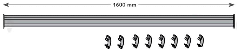 Kondator F-Profil 1600mm Inkl Kabel Clips - Conceptum