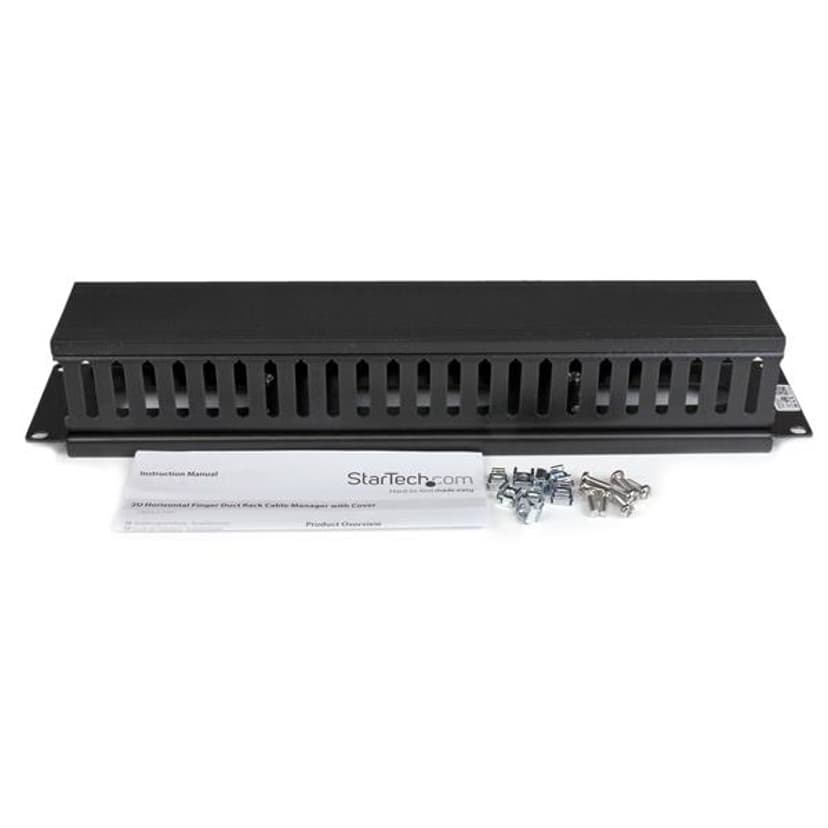 Startech Kabelhanterare fingerkanal med täckpanel 19"