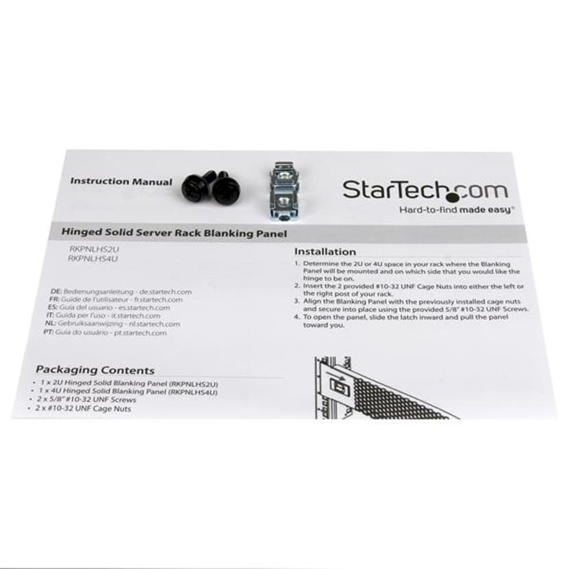 Startech 4U Rackpanel med gångjärn