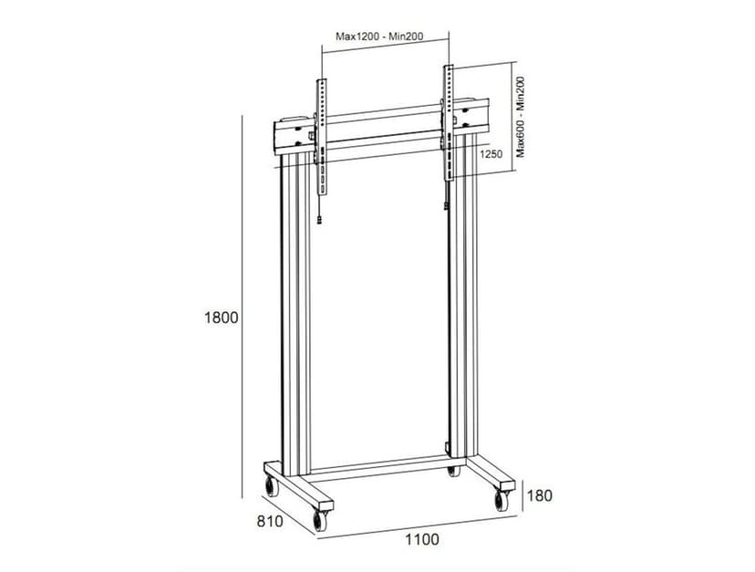 Multibrackets M Public Display Stand 210 Dual Pillar