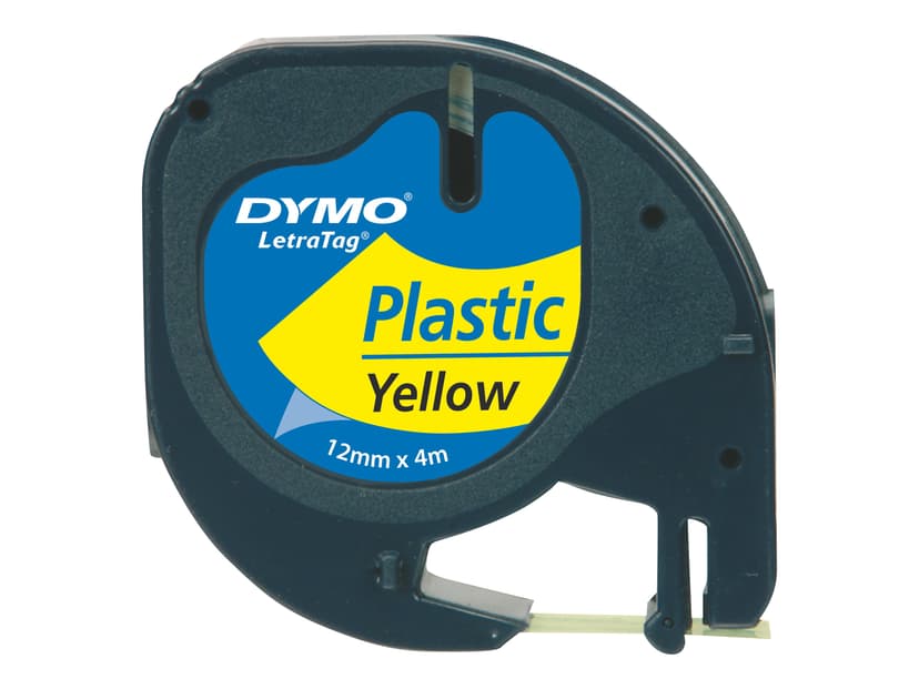 Dymo Tape LetraTag 12mm Muovi Keltainen