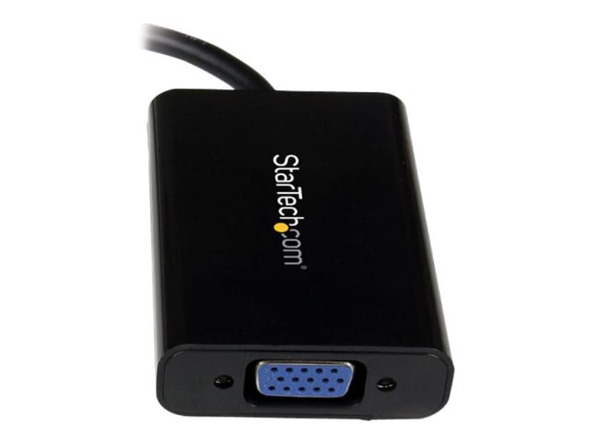 Startech HDMI to VGA Video Adapter with Audio for Laptop / Ultrabook videokonverterare 0.25m 19-stifts HDMI typ A Hane 15 pin HD D-Sub (HD-15), 5-stifts mikro-USB typ B, Minitelefon 3,5 mm Hona