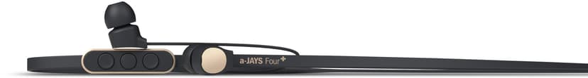 Jays A-Jays Four+ iOS Black On Gold Kuulokkeet 3,5 mm jakkiliitin Stereo Kulta, Musta