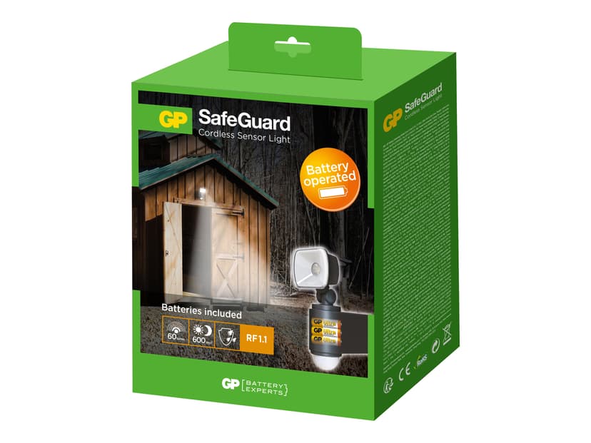 GP Safeguard RF1.1 Cordless Lightning 60 lm Sort