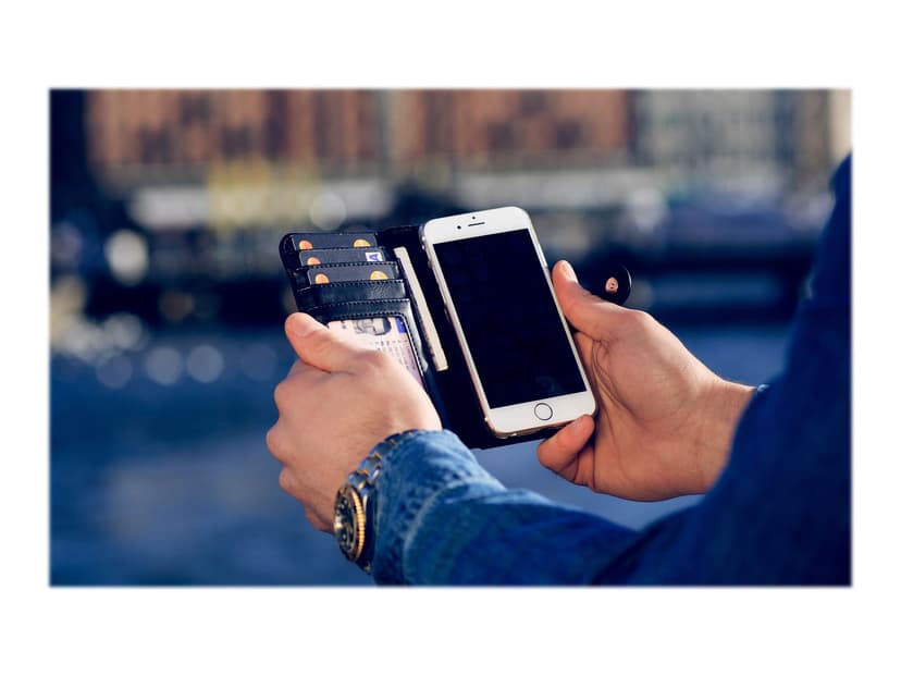 iDeal of Sweden Magnet Wallet+ Flipomslag Til Mobiltelefon iPhone 6/6s, iPhone 7, iPhone 8, iPhone SE (2020), iPhone SE (2022) Sort