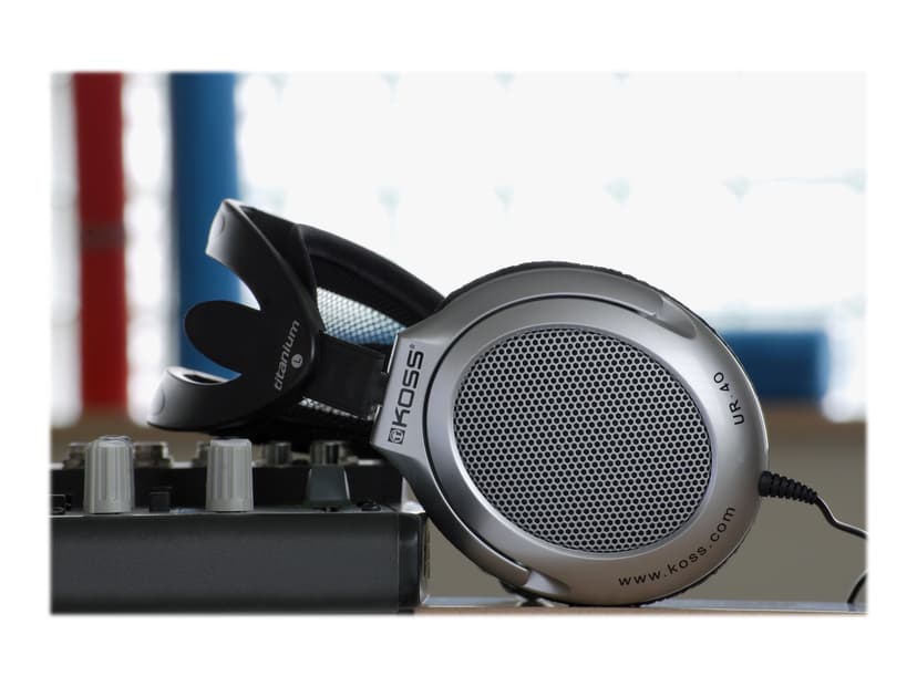 Koss UR40 Hörlurar 3,5 mm kontakt Stereo Silver, Svart
