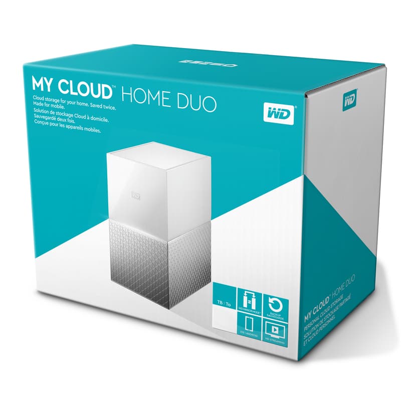 WD My Cloud Home Duo 8TB Personlig molnlagringsenhet