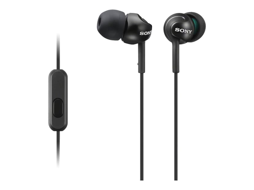 Sony MDR-EX110AP In-Ear kuulokkeet mikrofonilla Kuulokkeet 3,5 mm jakkiliitin Stereo Musta