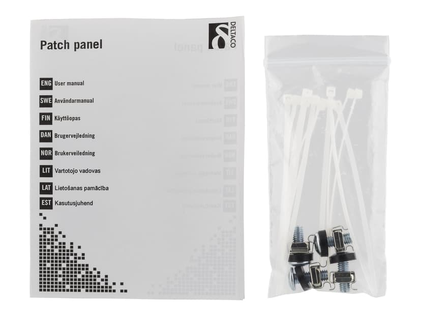 Deltaco Patchpanel 12 portar Oskärmad (UTP) CAT 6