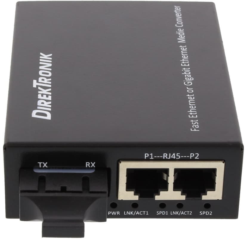 Direktronik 33-4744 Glasvezel mediaconverter RJ-45 SC enkele modus