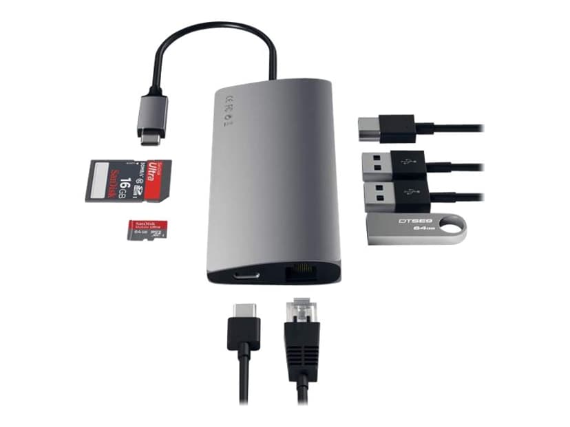 Satechi Multi-Port Adapter V2 USB-C Mini-dockningsenhet
