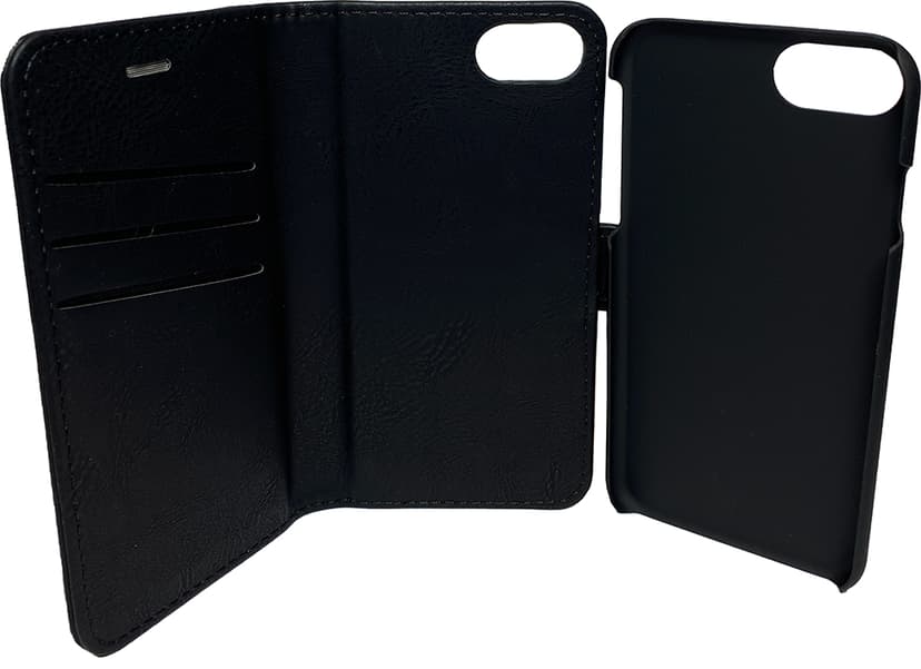 Cirafon Wallet Book Magnet iPhone 6/6s, iPhone 7, iPhone 8, iPhone SE (2020), iPhone SE (2022) Svart läder