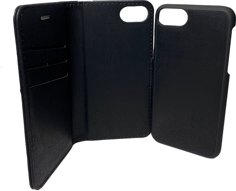 Cirafon Wallet Book Magnet iPhone 6/6s, iPhone 7, iPhone 8, iPhone SE (2020), iPhone SE (2022) Svart läder