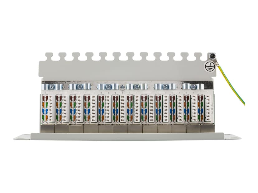Deltaco Patchpanel 12 portar Skärmad (STP) CAT 6a
