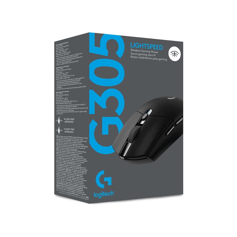 Logitech G305 Trådløs 12,000dpi Mus Svart