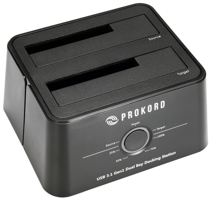 Prokord USB 3.1 dockningsstation med diskkloning