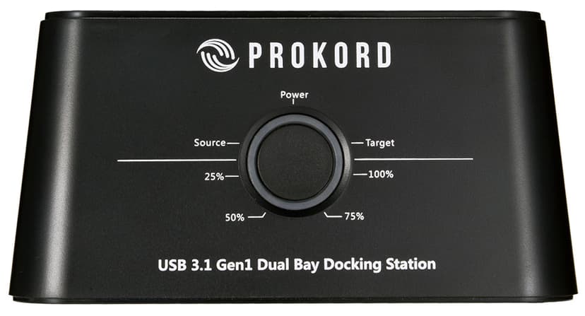 Prokord USB 3.1 dockingstation med diskkloning