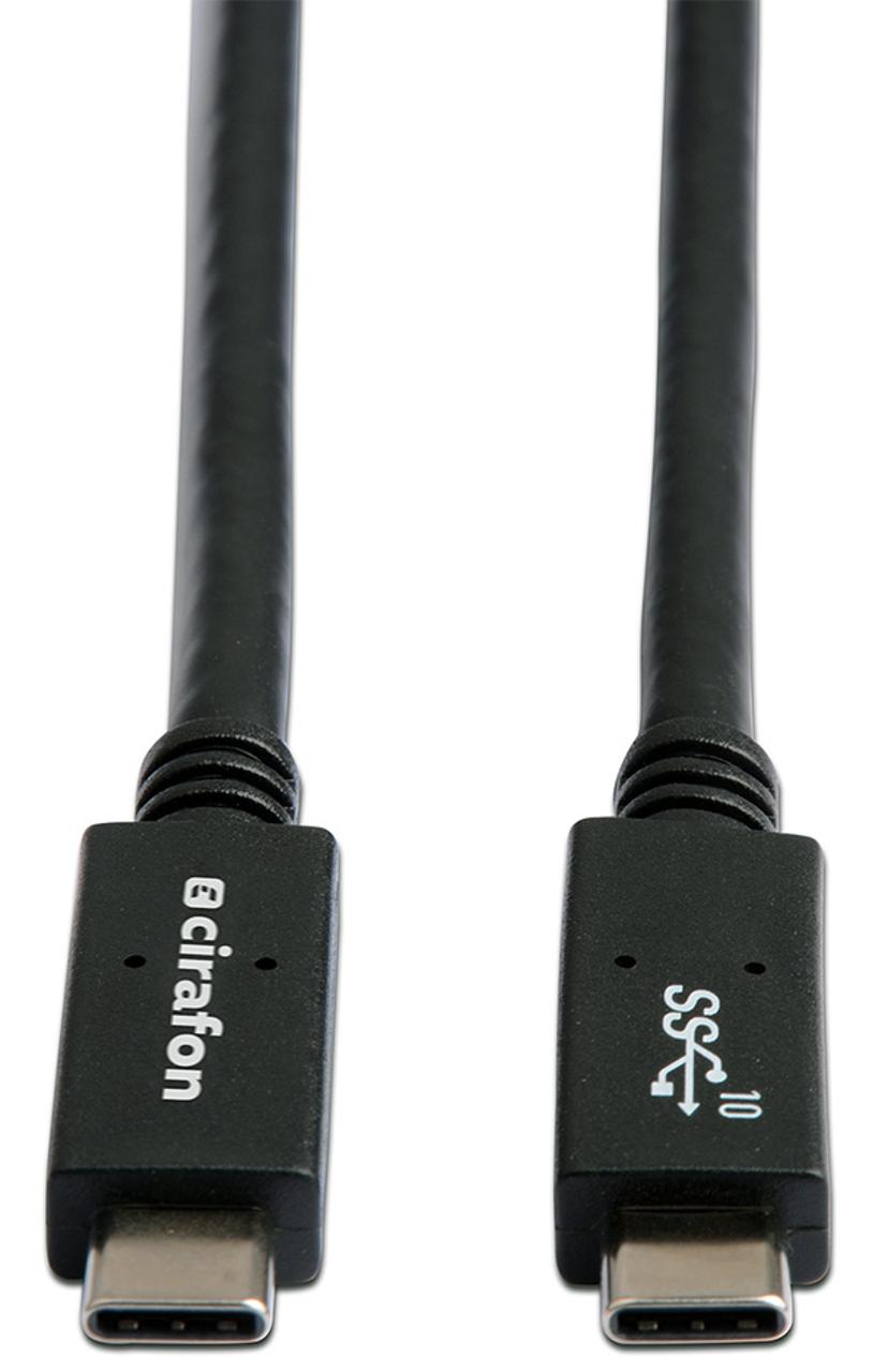 Cirafon USB-C kaapeli USB certified (100W) 0.5m USB C USB C Musta