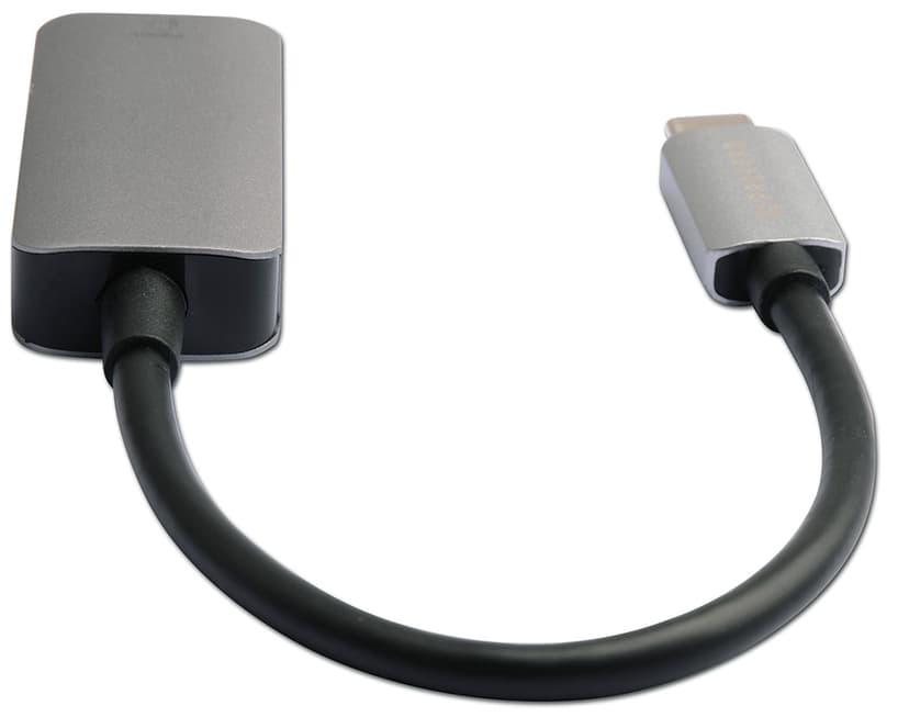Prokord USB C - HDMI Adapter 4K@60Hz Premium Metal USB Type-C HDMI Hopea, Musta