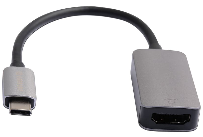 Prokord USB C - HDMI Adapter 4K@60Hz Premium Metal USB Type-C HDMI Hopea, Musta