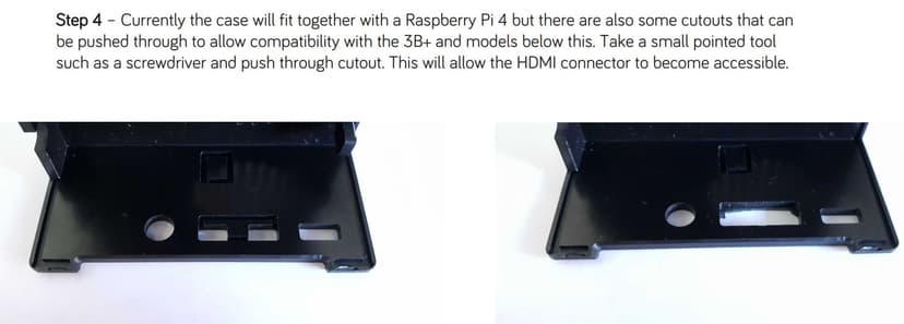 Rs Pro Raspberry Pi & Pi POE Hat chassi svart