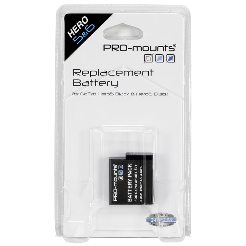 Promounts Pro-Mounts Battery Hero5/6 Or 7 Black