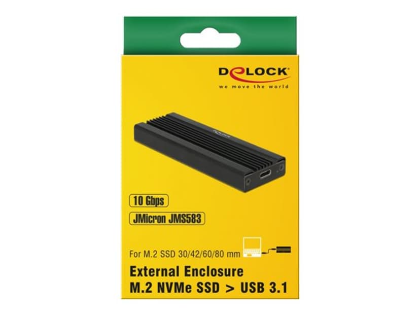 Delock Drevkabinett USB 3.1 (Gen 2) Svart