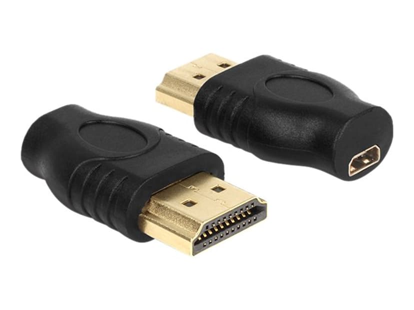 Delock HDMI-sovitin HDMI Uros 19 pin micro HDMI Type D Naaras