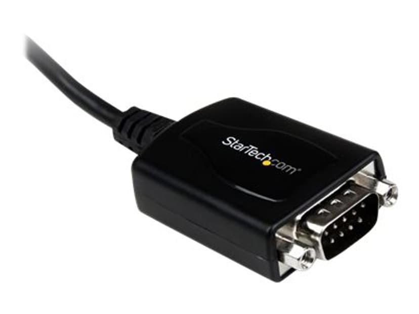 Startech 1 ft USB to RS232 Serial DB9 Adapter Cable with COM Retention Svart