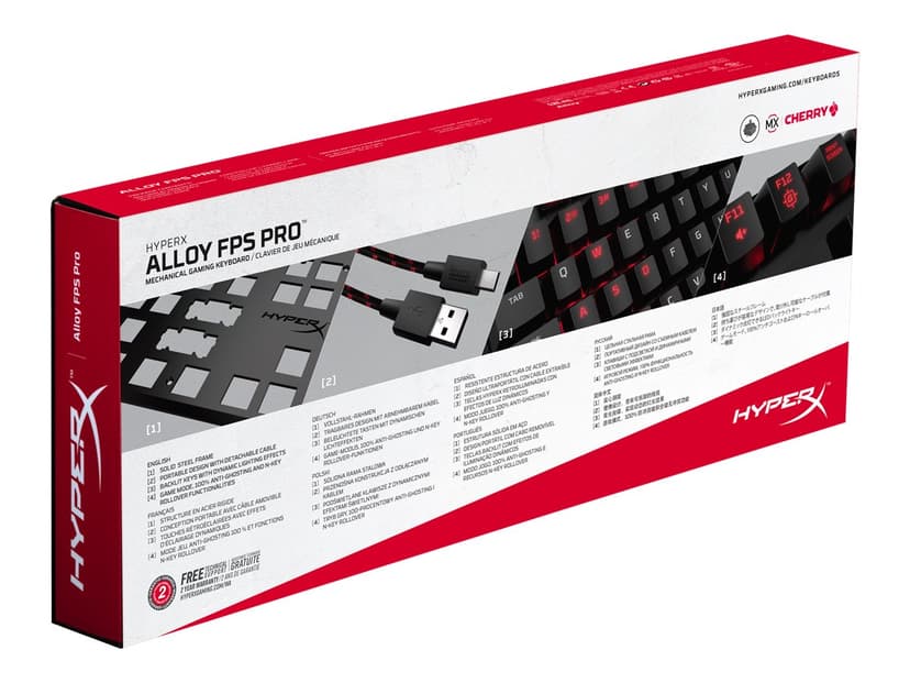 Hyperx Alloy Fps Pro Mx Red Kabling Sort Tastatur (HX-KB4RD1-US/R2) | Dustinhome.dk