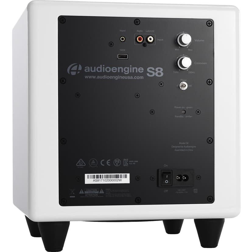 Audioengine S8 Subwoofer Gloss White