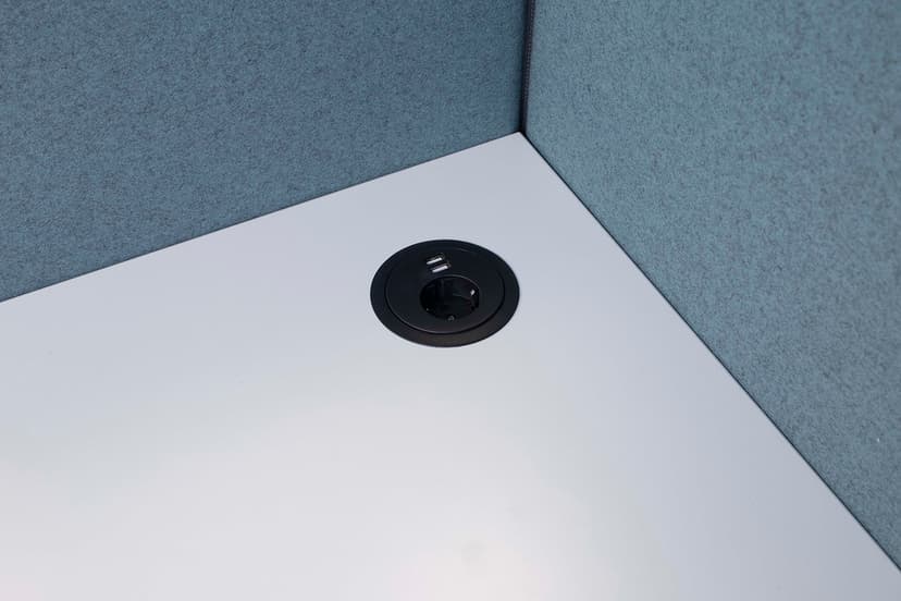 Götessons Max Power Grommet Rund 80mm 1xEl/2xUSB Svart