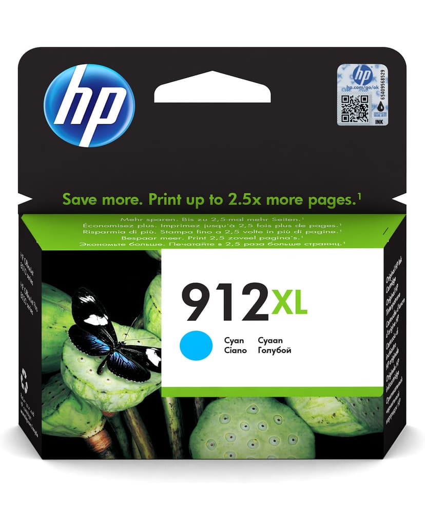 HP Muste Syaani 912XL 825 Pages - OfficeJet Pro 8022/8024/8025