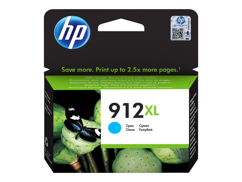 HP Muste Syaani 912XL 825 Pages - OfficeJet Pro 8022/8024/8025