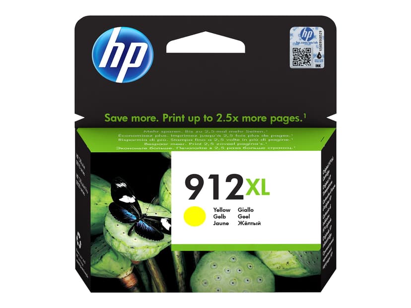 HP Muste Keltainen 912XL 825 Pages - OfficeJet Pro 8022/8024/8025