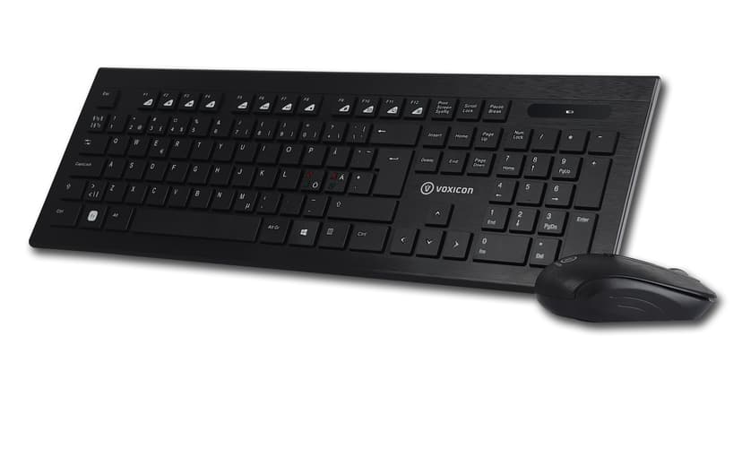 Voxicon Wireless Business Keyboard And Mouse 220WL Pohjoismainen