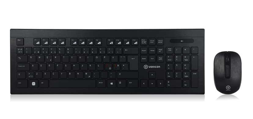 Voxicon Wireless Business Keyboard And Mouse 220WL Pohjoismaat Näppäimistö- ja hiiri -pakkaus