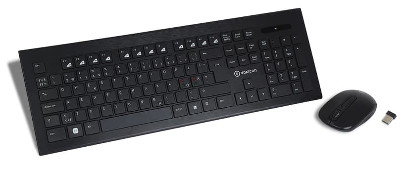 Voxicon Wireless Business Keyboard And Mouse 220WL Nordisk Tastatur og mus-sæt