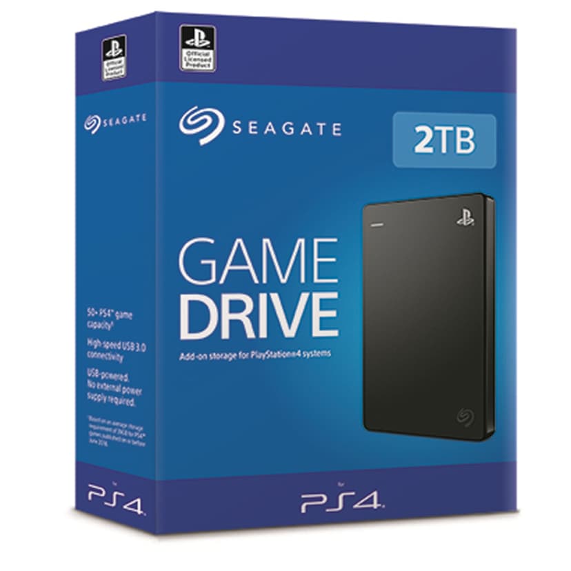 Seagate Game Drive PS4 2TB 2TB USB 3.0 Sort (STGD2000200) | Dustin.dk