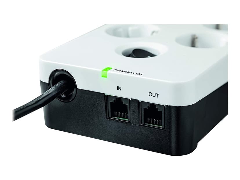 Eaton Protection Box 8 eluttag + 2 USB + 1 Tele 10A Extern 8st Vit