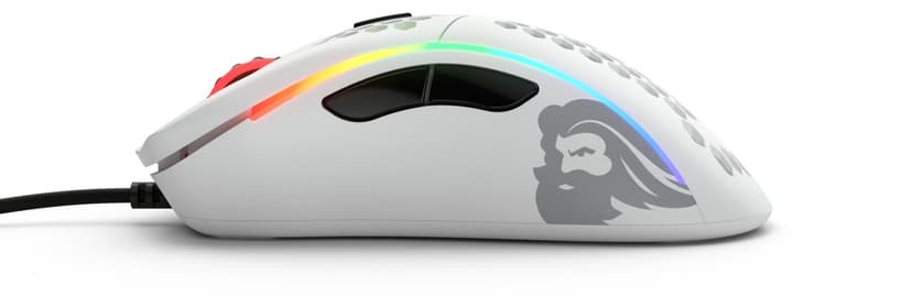Glorious Model D Matte Kabelansluten 12000dpi Mus Vit
