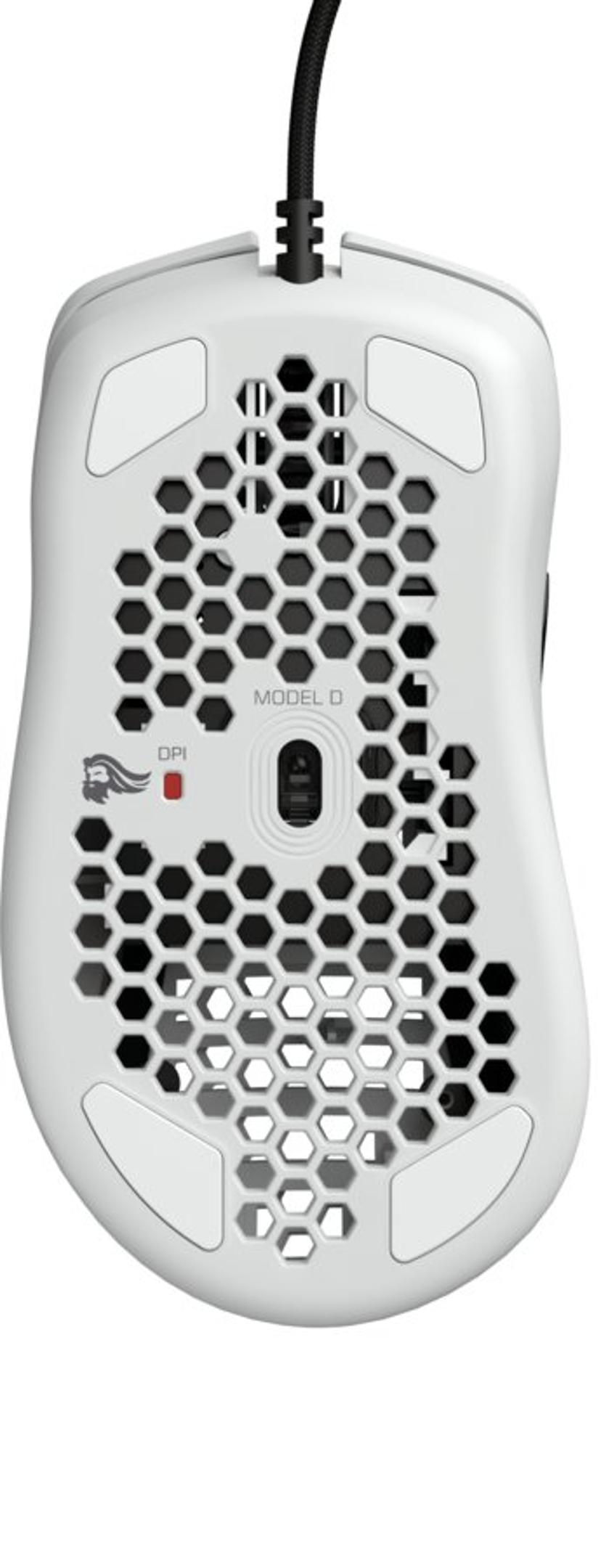 Glorious Model D Matte Kabelansluten 12000dpi Mus Vit