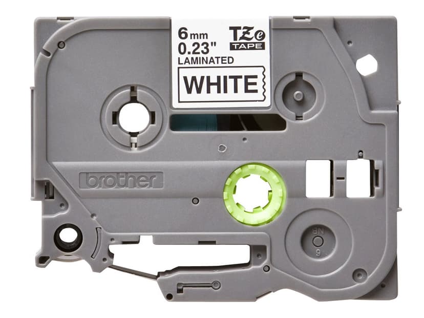 Brother Tape TZE-211 6mm Sort/Hvid