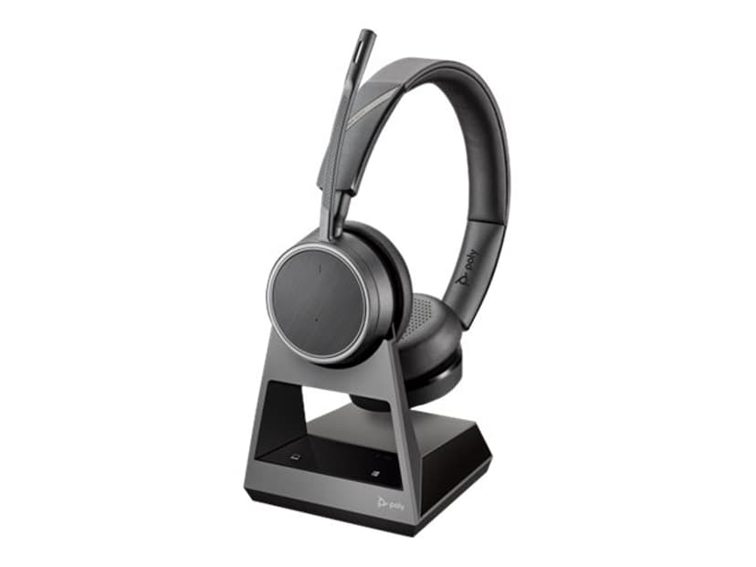 Poly Poly Voyager 4220 Office 2-Way Base Kuuloke + mikrofoni USB-C Bluetooth-sovitin Stereo Harmaa, Musta