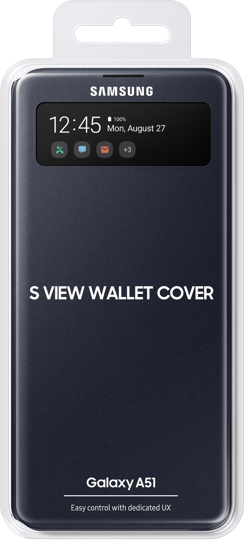 Samsung S View Wallet EF-EA515 Samsung Galaxy A51 Musta