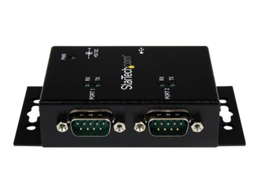 Startech 2 Port Wall Mount USB to Serial Hub Adapter w/ DIN Rail Clips