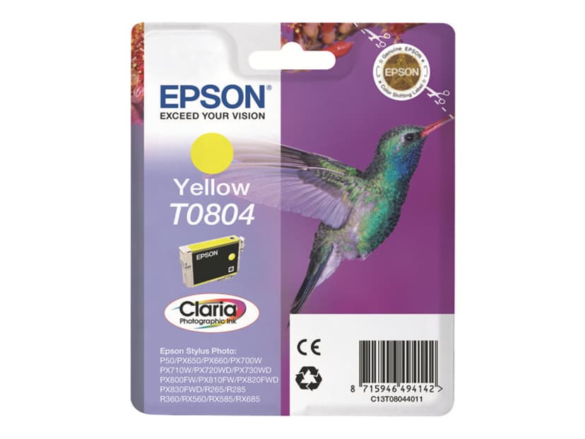 Epson Muste Keltainen T0804 - R265/360/RX560