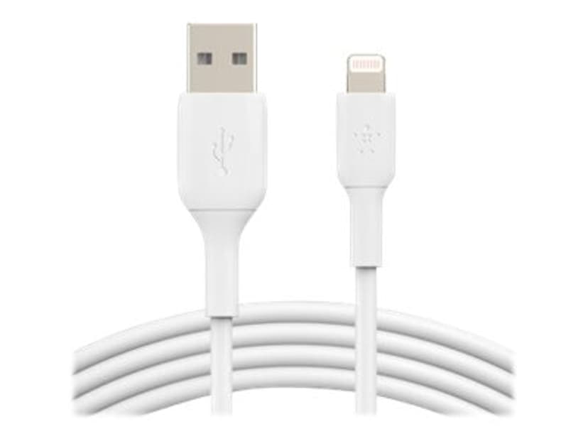Belkin Lightning Till USB-A Kabel 2m Vit