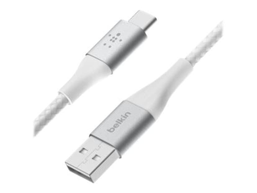 Belkin USB-A Till USB-C Kabel Flätad 2m Vit